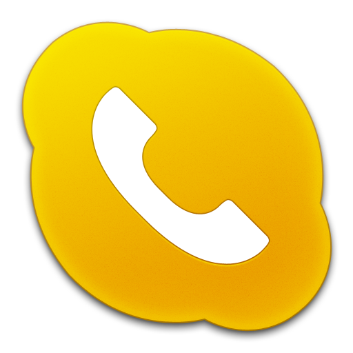 Skype Phone Yellow Icon 512x512 png